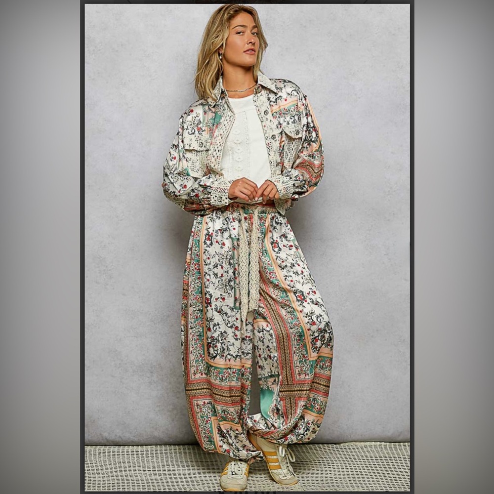 Pol Floral Patterned Two-Piece Set - image 8